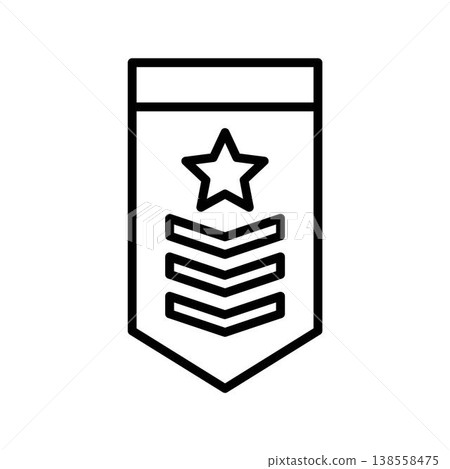 Military rank icon symbol design templates Military rank icon symbol design templates 138558475