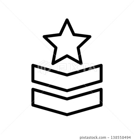 Military rank icon symbol design templates 138558494