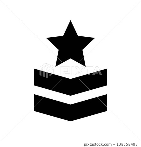 Military rank icon symbol design templates Military rank icon symbol design templates 138558495