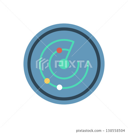 Radar icon vector design templates simple and modern concept Radar icon vector design templates simple and modern concept 138558504