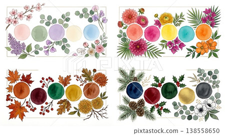 Seasonal Wedding Color Palettes: Bridal Color Schemes 138558650
