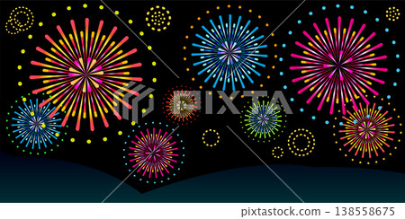 Fireworks background illustration Fireworks background illustration 138558675