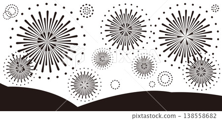 煙花背景圖 138558682