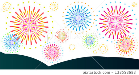 煙花背景圖 138558688