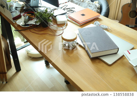 Coin jar on desk Coin jar on desk 138558838