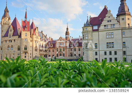 Moszna Castle facade in Poland 138558924