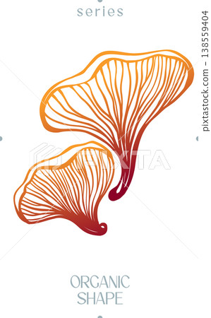 Abstract Orange Red Mushroom Abstract Orange Red Mushroom 138559404