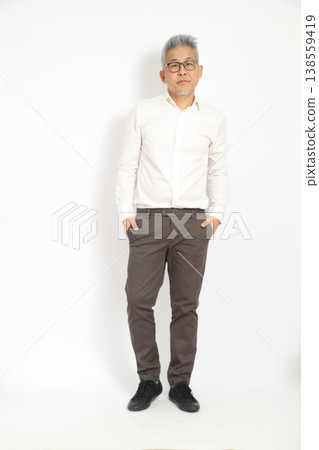 White Shirt Neutral Stance White Shirt Neutral Stance 138559419