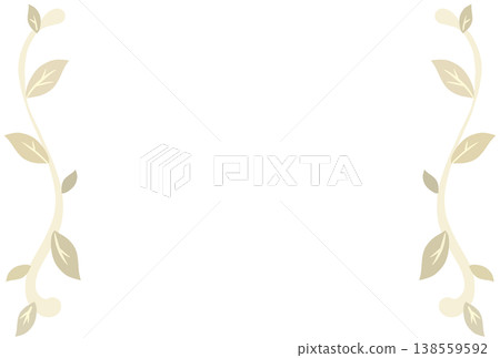 Simple frame with light yellow leaves Simple frame with light yellow leaves 138559592