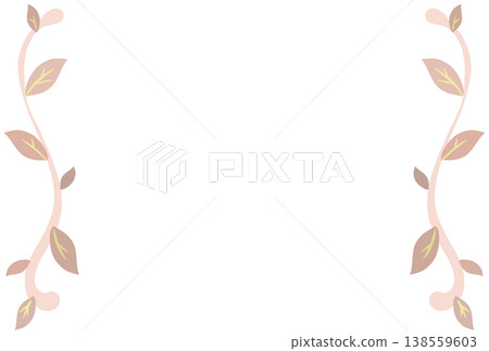 Simple frame with light orange leaves Simple frame with light orange leaves 138559603