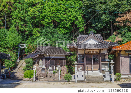 Chofu Ishizuchi Shrine, located at the foot of Mt. Shioji in Shimonoseki City, Yamaguchi Prefecture. Chofu Ishizuchi Shrine, located at the foot of Mt. Shioji in Shimonoseki City, Yamaguchi Prefecture. 138560218
