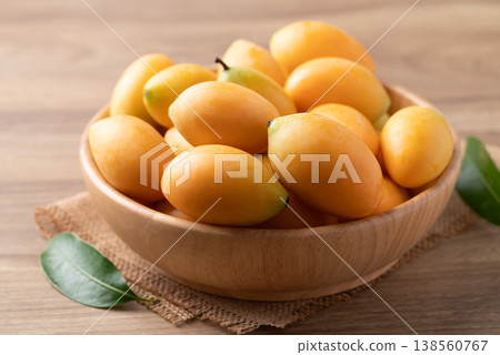 Fresh Marian plum (Mayongchid), Thai tropical fruit in summer season 138560767