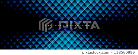 Blue triangular grid geometric abstract background showcasing glossy metallic diamond pattern with deep navy and cyan lighting, reflective highlights, subtle shadows, modern futuristic atmosphere. Blue triangular grid geometric abstract background showcasing glossy metallic diamond pattern with deep navy and cyan lighting, reflective highlights, subtle shadows, modern futuristic atmosphere. 138560999