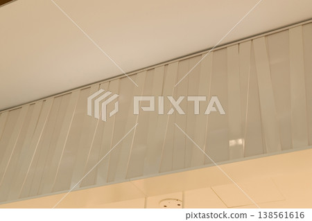 An empty storefront ready for new branding. The space is designed for retail activities and offers a large copy space for signage 138561616