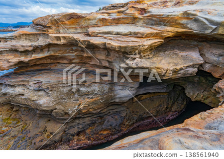 和歌山縣白濱町：千條敷，獨特的地質結構。 138561940