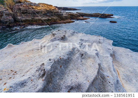 和歌山縣白濱町：千條敷，獨特的地質結構。 138561951