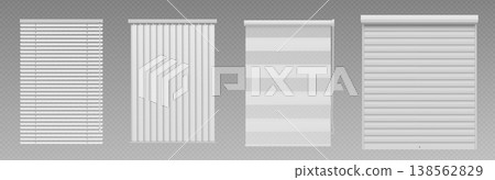 Realistic 3d window blinds isolated on background Realistic 3d window blinds isolated on background 138562829