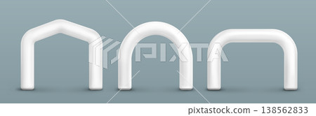 3D set of inflatable gates for marathon start 138562833