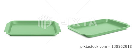 3d empty plastic lunch tray with handles 138562918