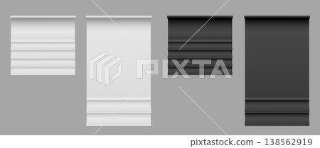 Realistic 3d window blinds isolated on background Realistic 3d window blinds isolated on background 138562919