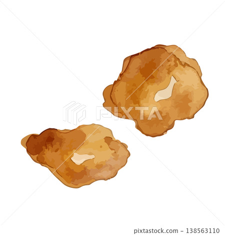 水彩風格的炸雞插圖 水彩風格的炸雞插圖 138563110