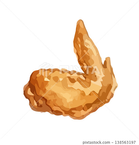 水彩風格的雞翅插圖 水彩風格的雞翅插圖 138563197