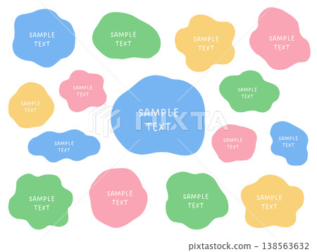 A set of loosely framed vector illustrations. Frames, fluid shapes, ellipses, curves. A set of loosely framed vector illustrations. Frames, fluid shapes, ellipses, curves. 138563632