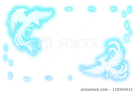 火焰鳳凰框架_AI_藍色 138564012