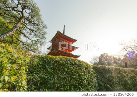 Kiyomizu Dera temple is a popular tourist destination in Kyoto, Japan. 138564206