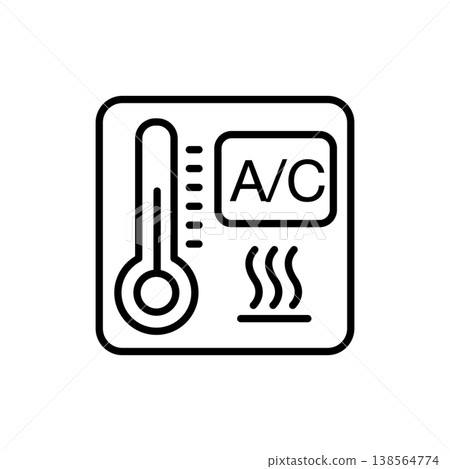 Smart Thermostat Temperature Control Icon Smart Thermostat Temperature Control Icon 138564774