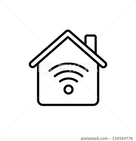 Smart Home Automation Line Icon Smart Home Automation Line Icon 138564776