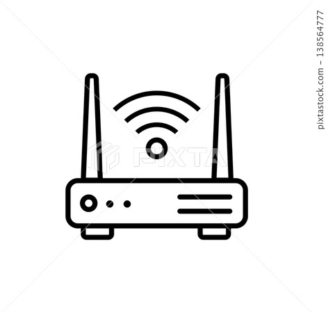 Wireless Wi-Fi Router Icon Wireless Wi-Fi Router Icon 138564777