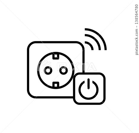 Smart Plug Wi-Fi Outlet Icon 138564780