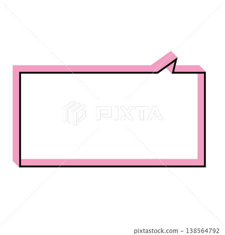 A simple, horizontally oriented rectangular speech bubble illustration. A simple, horizontally oriented rectangular speech bubble illustration. 138564792