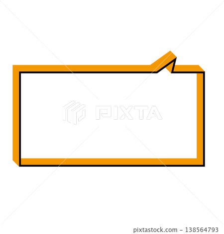 A simple, horizontally oriented rectangular speech bubble illustration. A simple, horizontally oriented rectangular speech bubble illustration. 138564793