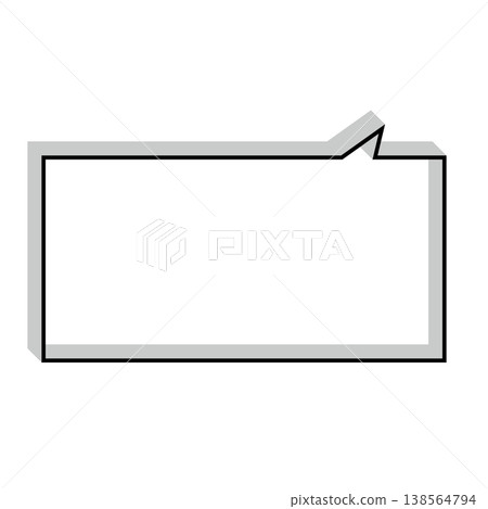 A simple, horizontally oriented rectangular speech bubble illustration. A simple, horizontally oriented rectangular speech bubble illustration. 138564794