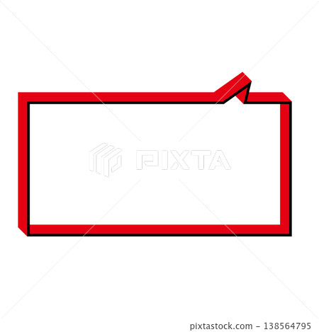 A simple, horizontally oriented rectangular speech bubble illustration. A simple, horizontally oriented rectangular speech bubble illustration. 138564795