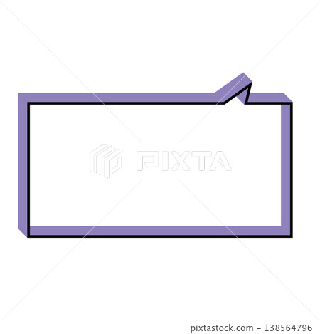 A simple, horizontally oriented rectangular speech bubble illustration. A simple, horizontally oriented rectangular speech bubble illustration. 138564796