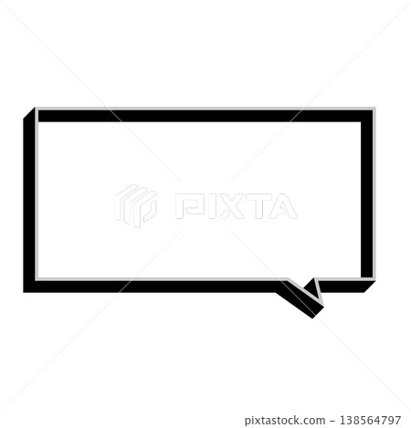 A simple, horizontally oriented rectangular speech bubble illustration. A simple, horizontally oriented rectangular speech bubble illustration. 138564797