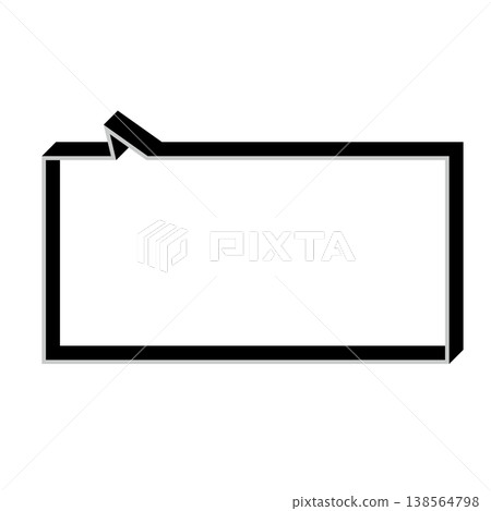 一個簡單的橫向矩形對話框插圖。 一個簡單的橫向矩形對話框插圖。 138564798