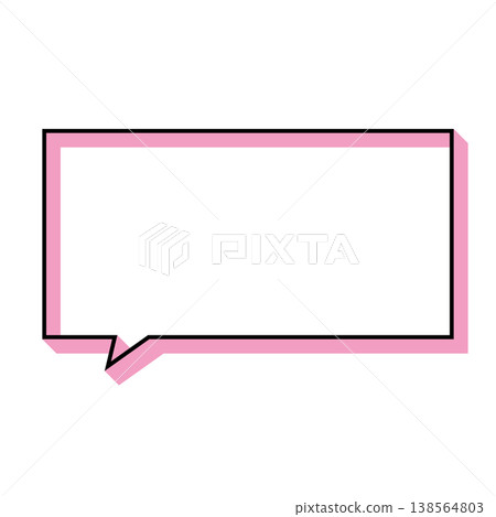A simple, horizontally oriented rectangular speech bubble illustration. A simple, horizontally oriented rectangular speech bubble illustration. 138564803