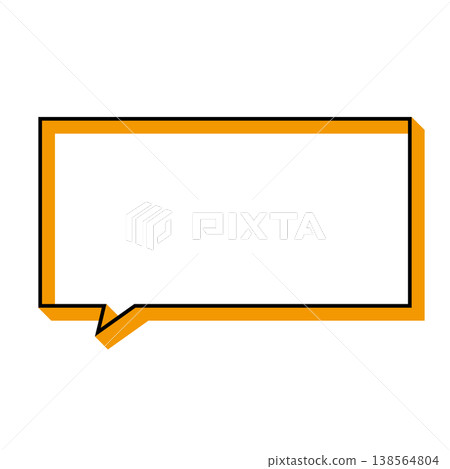 A simple, horizontally oriented rectangular speech bubble illustration. A simple, horizontally oriented rectangular speech bubble illustration. 138564804