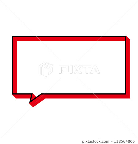 A simple, horizontally oriented rectangular speech bubble illustration. A simple, horizontally oriented rectangular speech bubble illustration. 138564806