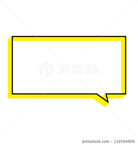 A simple, horizontally oriented rectangular speech bubble illustration. A simple, horizontally oriented rectangular speech bubble illustration. 138564808