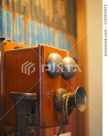 Antique retro telephone Antique retro telephone 138564973