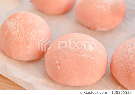 Freshly baked, fluffy pink bread Freshly baked, fluffy pink bread 138565523