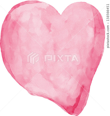 Soft pink watercolor heart shape with visible brushstrokes and png love Soft pink watercolor heart shape with visible brushstrokes and png love 138566451