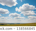 Scenery of white clouds floating in the blue sky 138566845