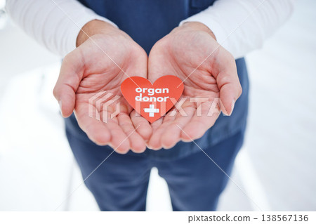 Doctor, hands and heart for organ donor, support and good deed for healthcare and medical service. Nurse, hospital and charity for help, transplant and sign for medicare, compassion and donation Doctor, hands and heart for organ donor, support and good deed for healthcare and medical service. Nurse, hospital and charity for help, transplant and sign for medicare, compassion and donation 138567136