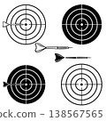 Linear drawing of a dartboard 138567565